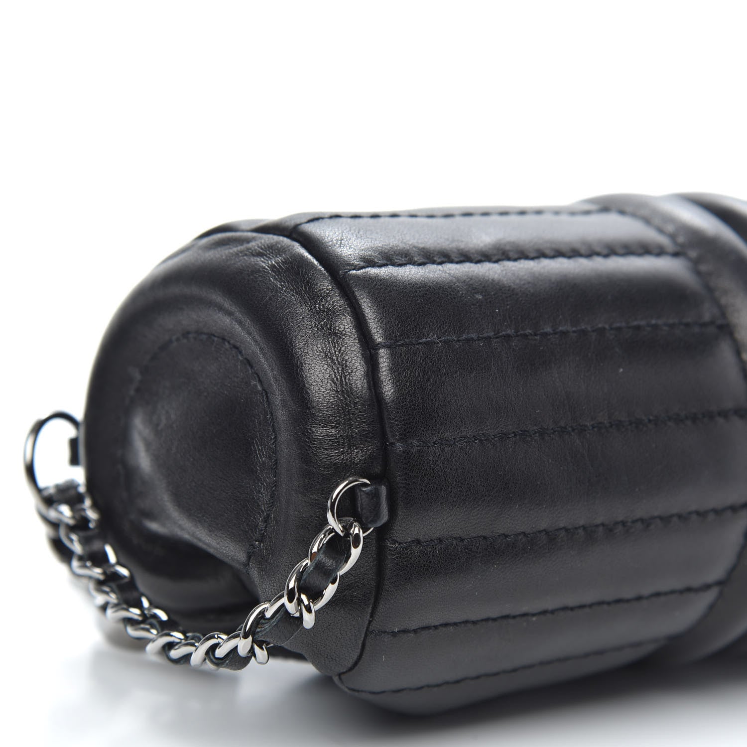Chanel Lambskin Horizontal Quilt Pochette Black 8 of 10