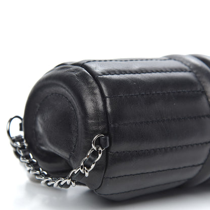 Chanel Lambskin Horizontal Quilt Pochette Black 8 of 10