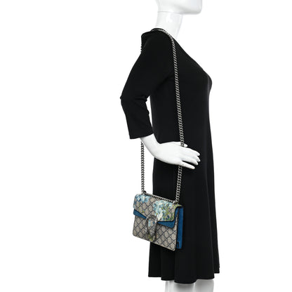 Gucci GG Supreme Monogram Blooms Mini Dionysus Shoulder Bag Beige Navy Vintage Blue 2 of 18