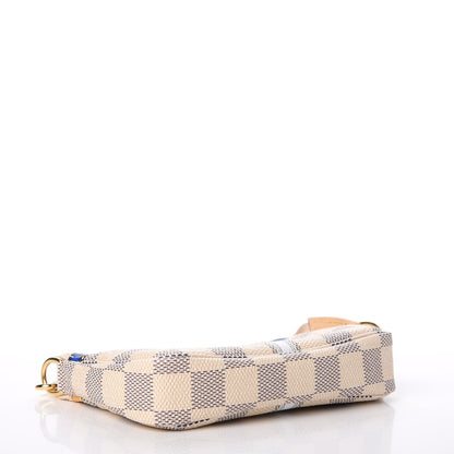 Louis Vuitton Damier Azur Summer Trunks Knokke Mini Pochette Accessories 4 of 9