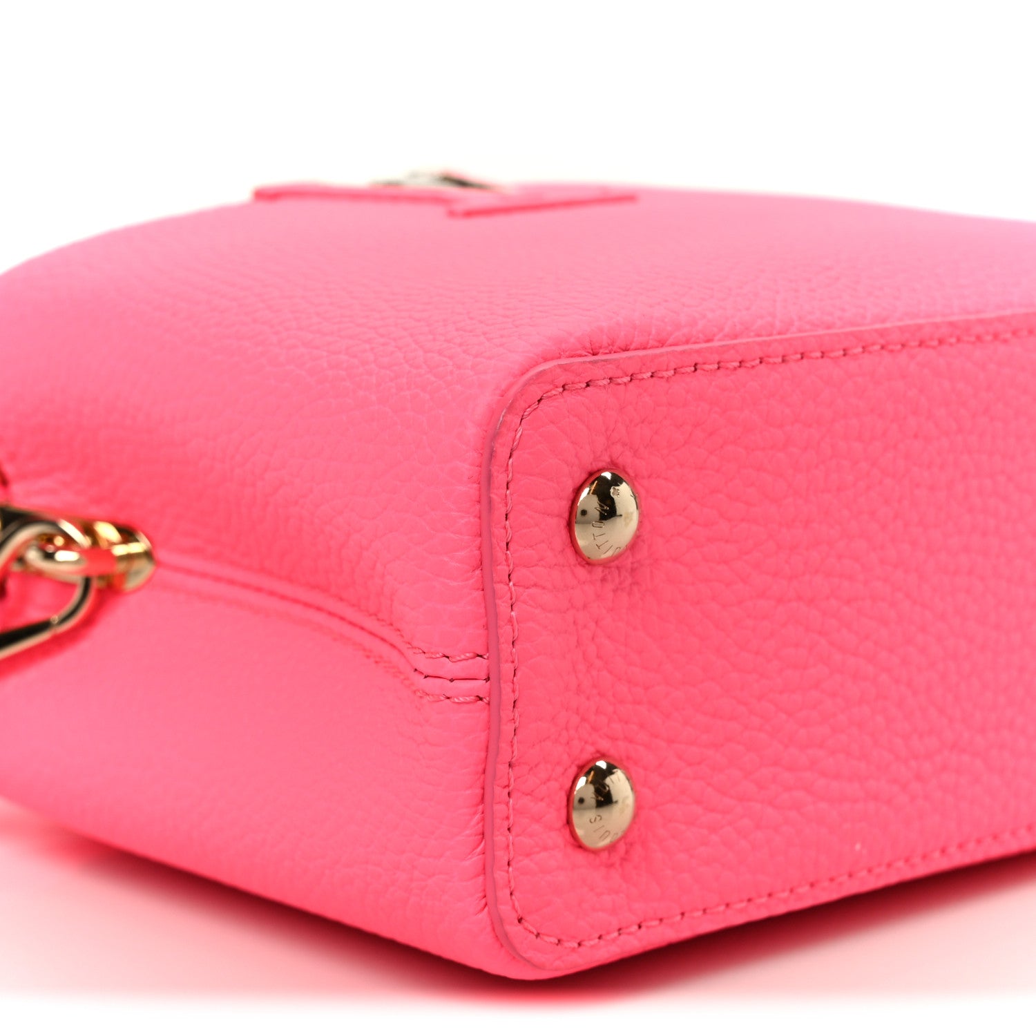 Louis Vuitton Taurillon Monogram Tuffetage Capucines Mini Fluo Pink 9 of 10