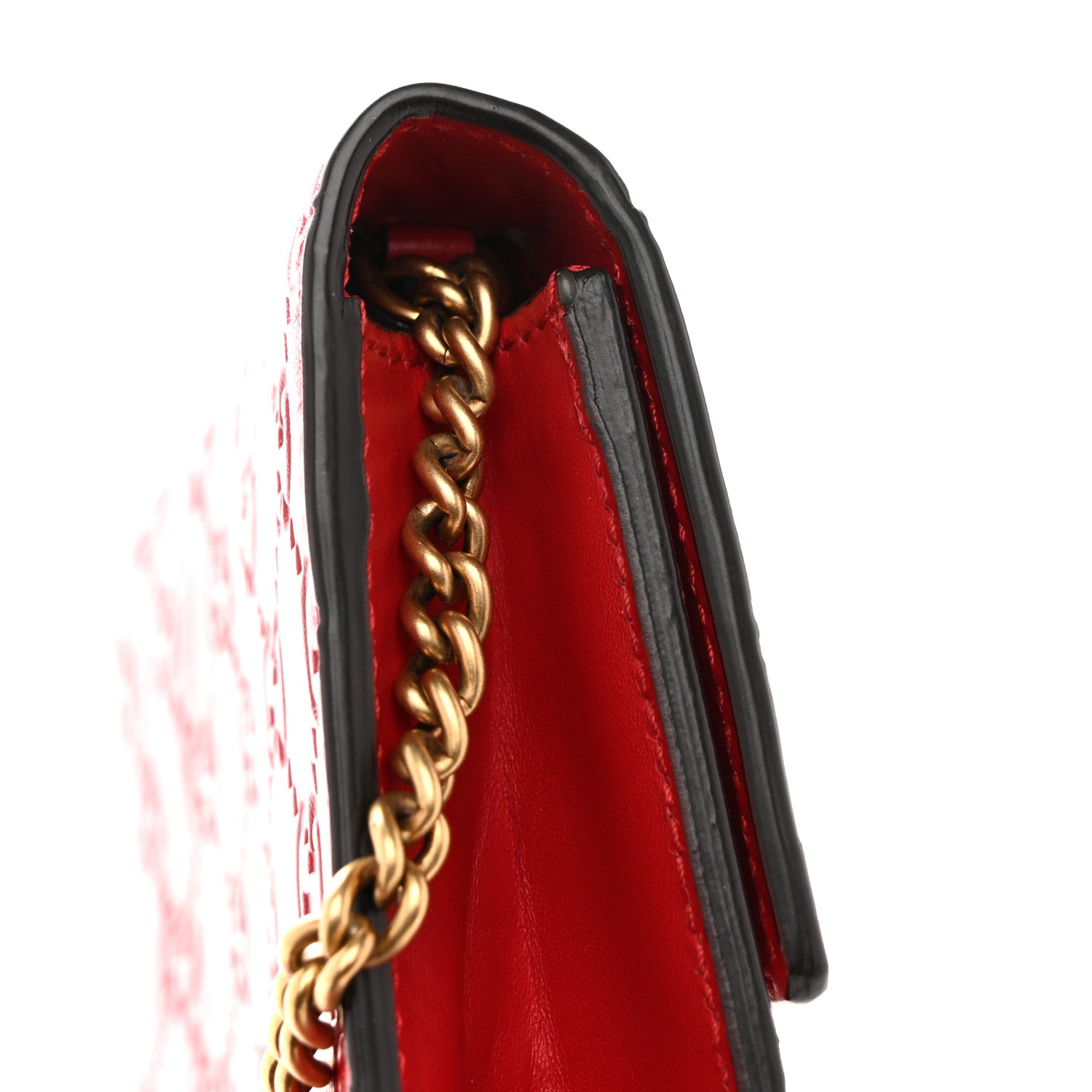 Gucci Guccissima Mini Cherry Chain Bag Hibiscus Red 10 of 12