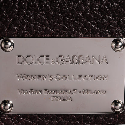Dolce & Gabbana Grained Calfskin Large Easy Way Flap Tote Brown 8 of 8