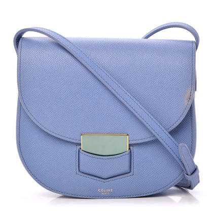 Celine Grained Calfskin Small Trotteur Porcelain 1 of 12