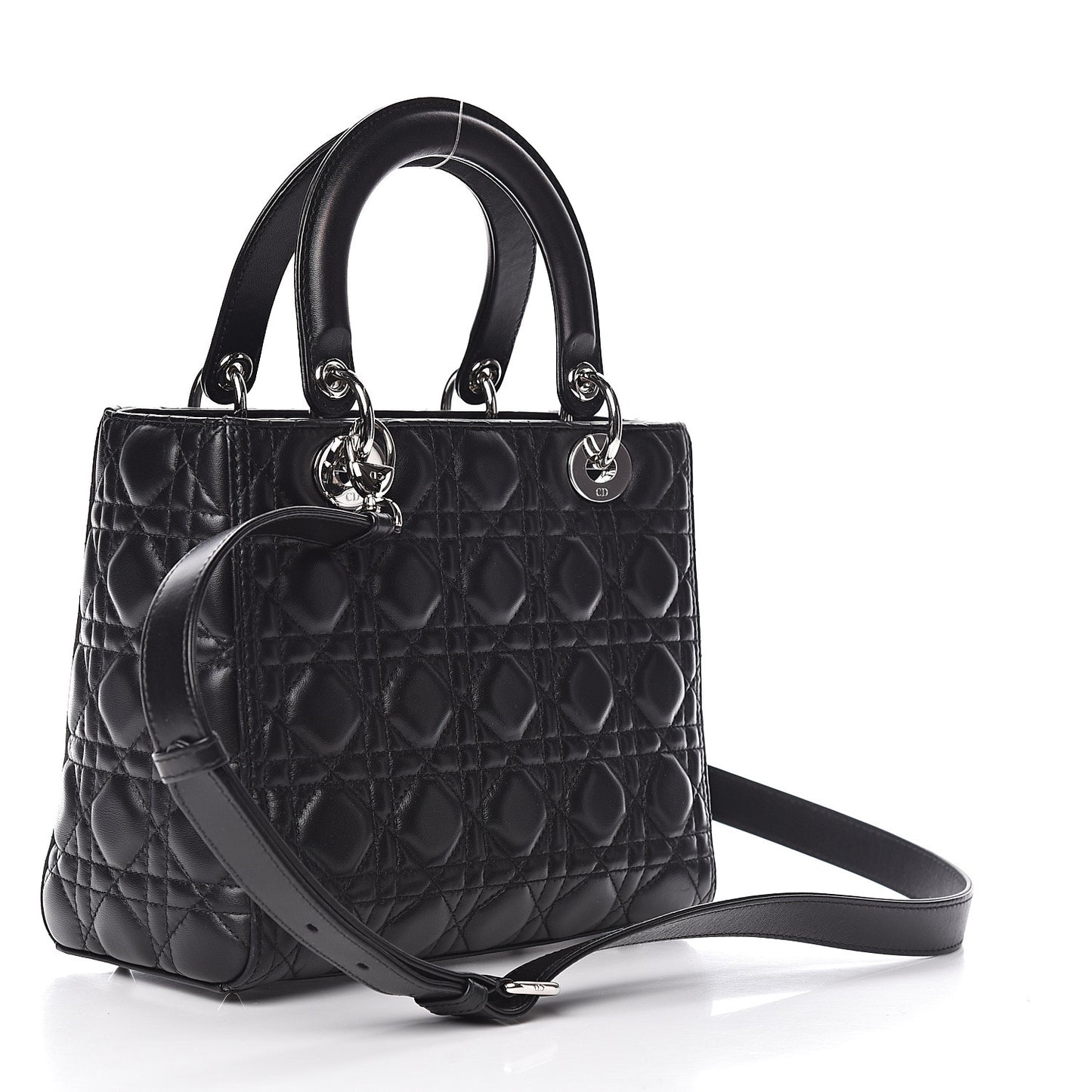 Lambskin Cannage Medium Lady Dior Black