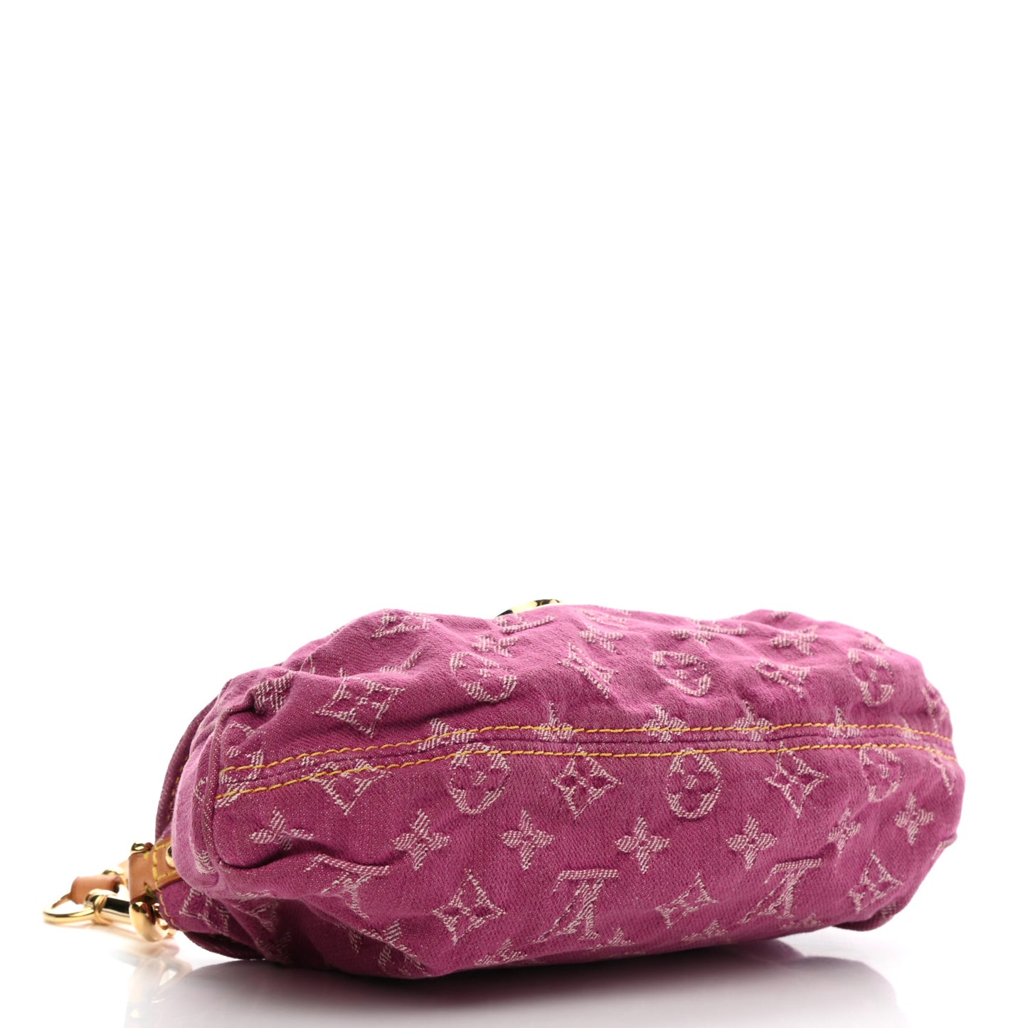 Monogram Denim Mini Pleaty Fuchsia