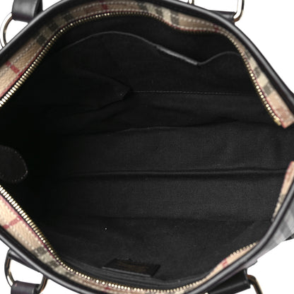 Burberry Haymarket Check Medium Regent Tote Chocolate 5 of 9