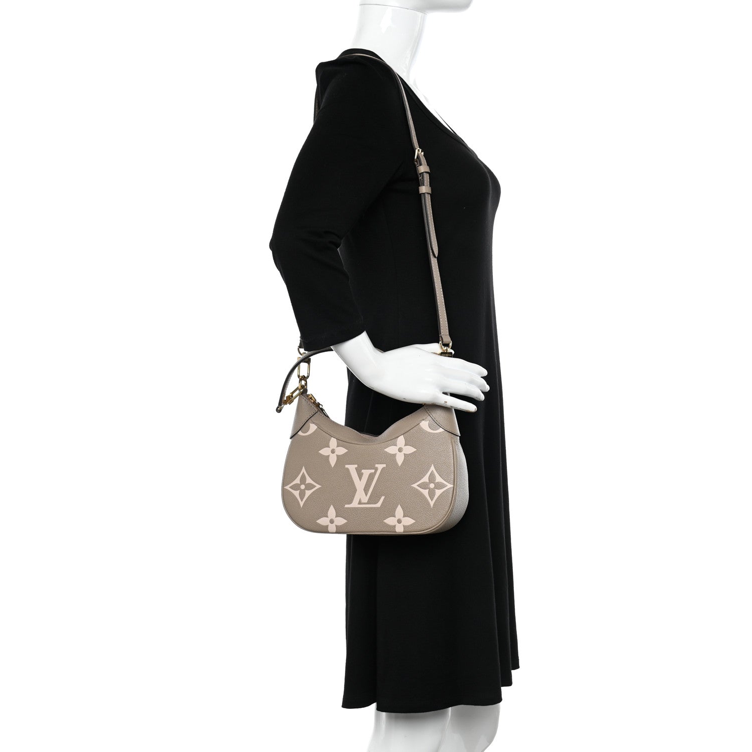 Louis Vuitton Empreinte Monogram Giant Bagatelle NM Tourterelle Creme 2 of 10