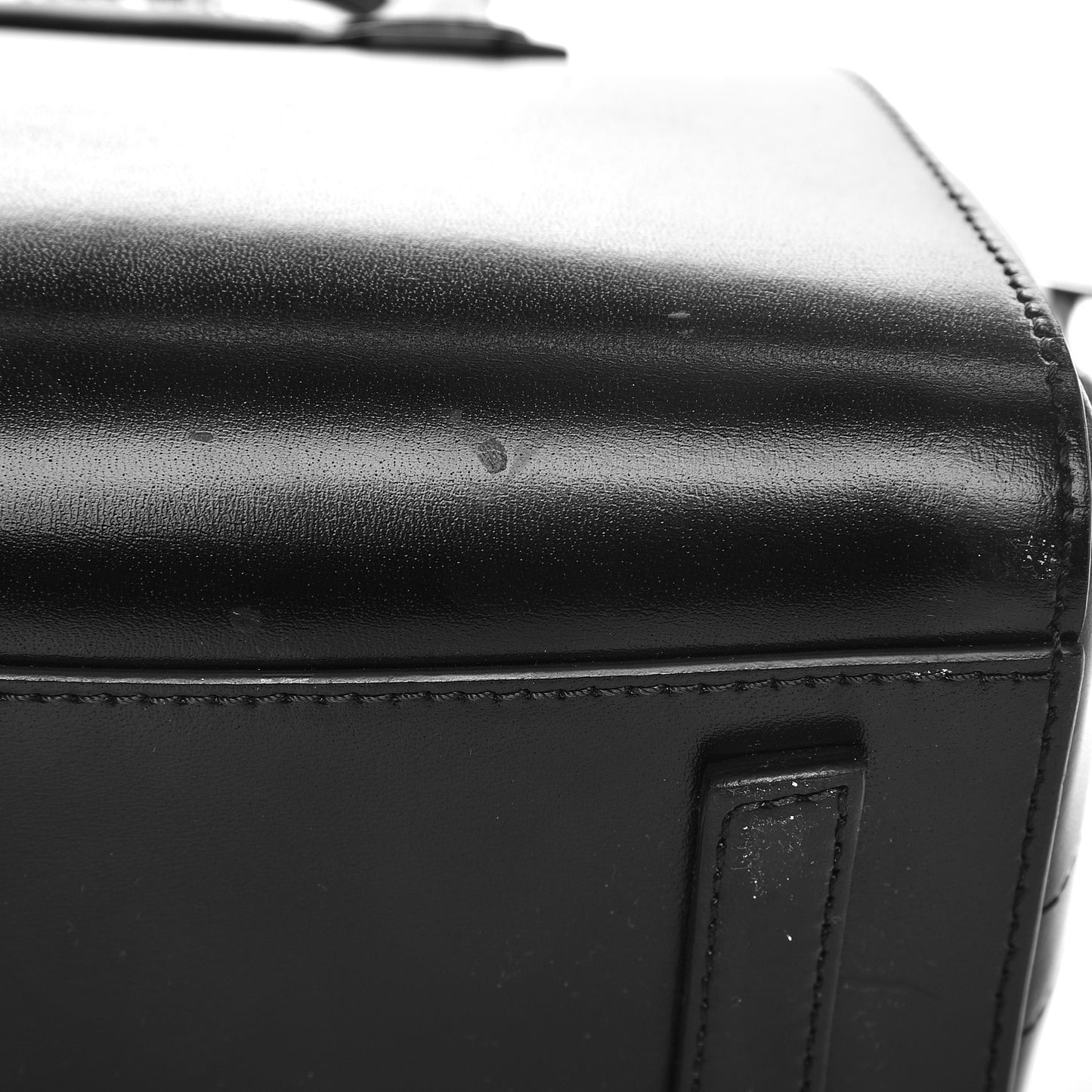 Shiny Lord Calfskin Mini Antigona Black