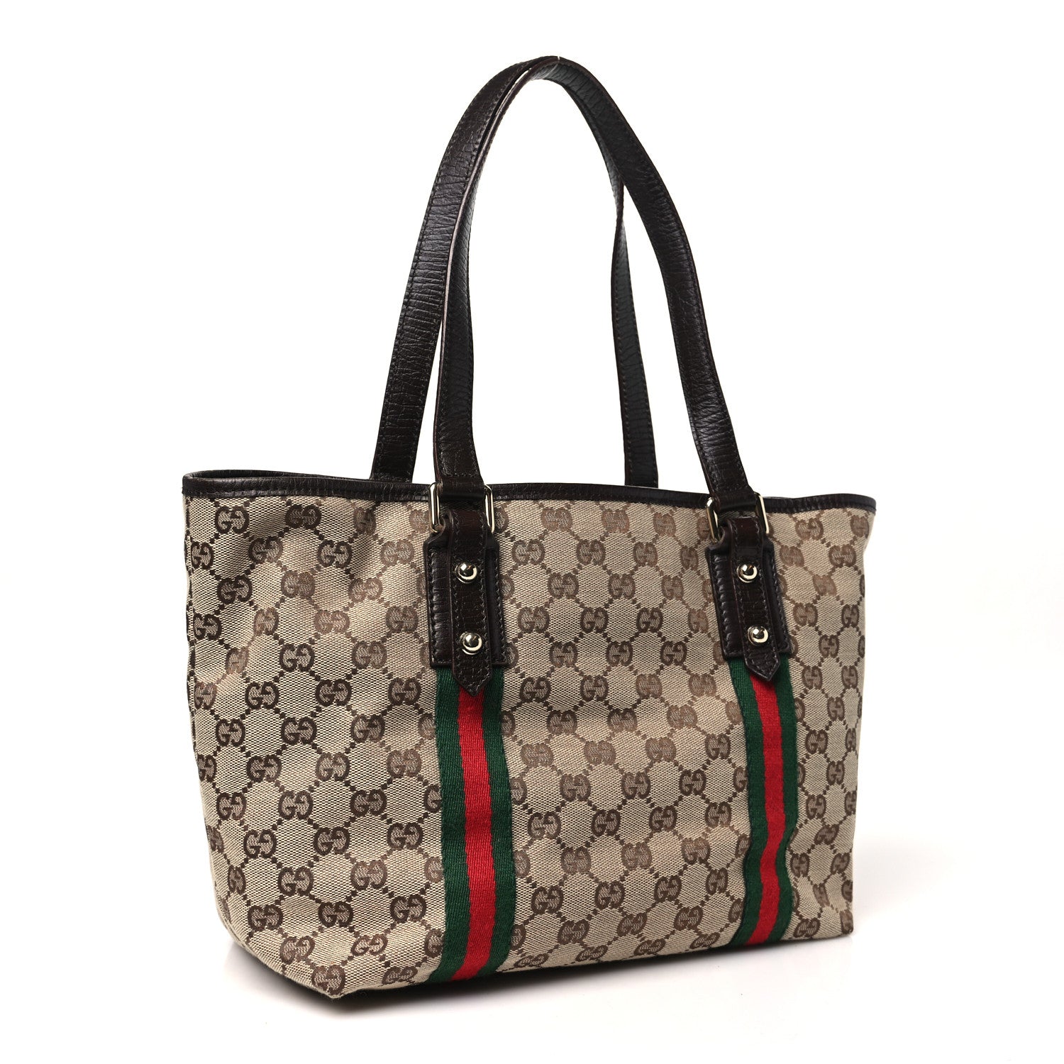 Gucci Monogram Medium Jolicoeur Tote Dark Brown 3 of 12