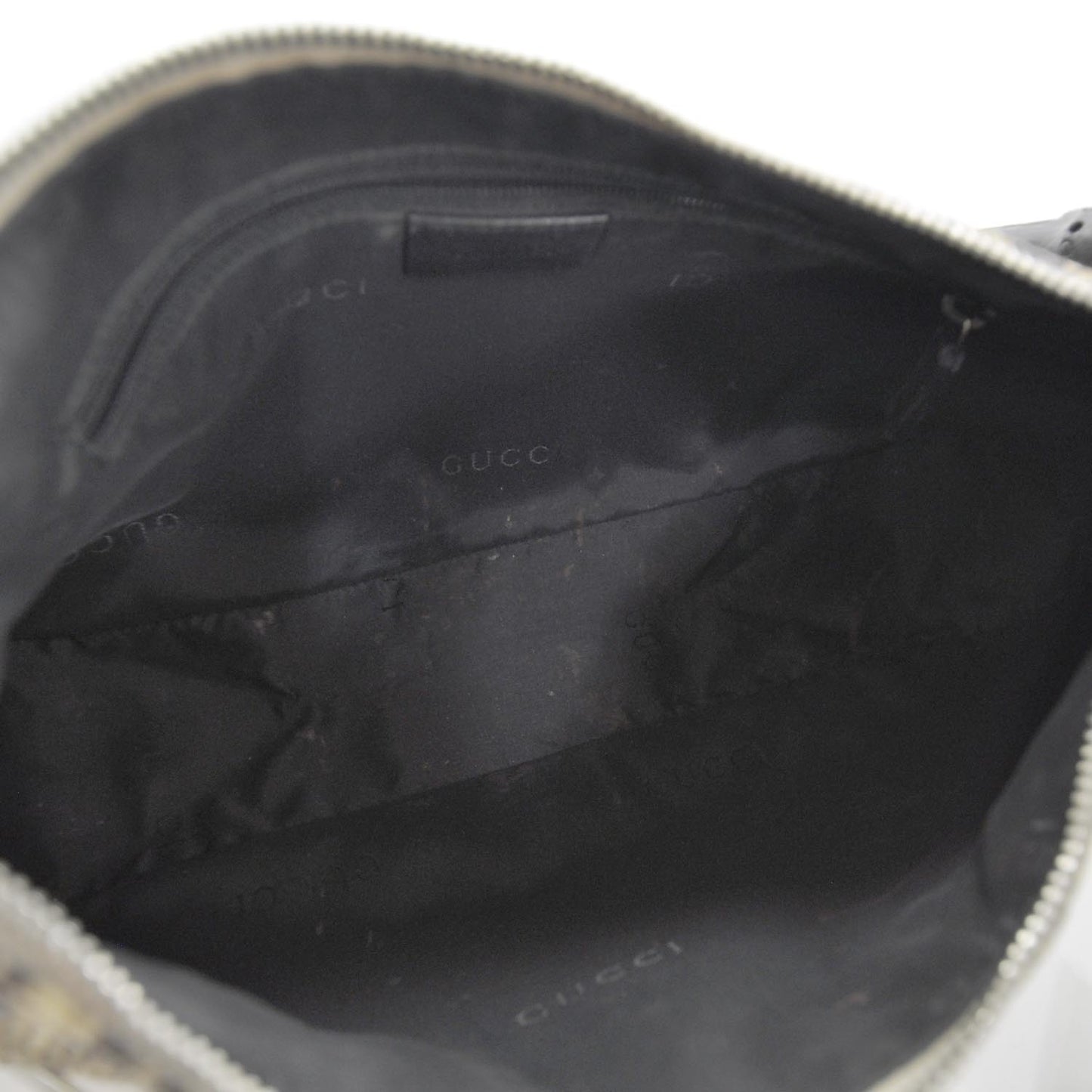 Python Bamboo Handle Shoulder Bag
