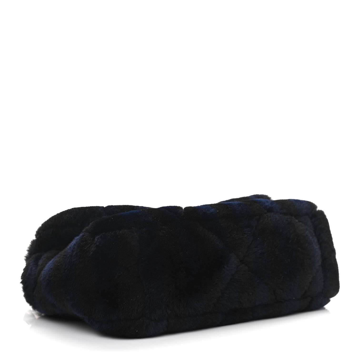 Chanel Shearling Striped Medium Chanel 19 Flap Blue Black 3 of 10