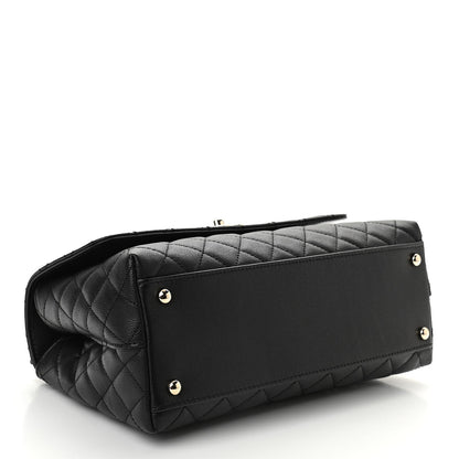 Chanel Caviar Lizard Quilted Small Coco Handle Flap Black 4 of 11