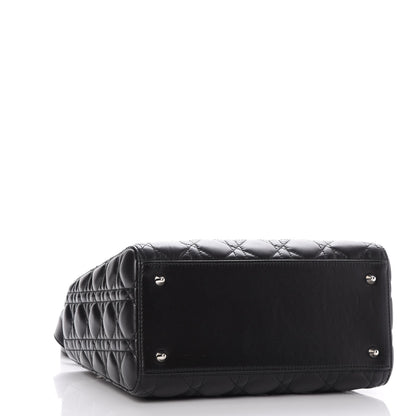 Christian Dior Lambskin Cannage Medium Lady Dior Black 4 of 8
