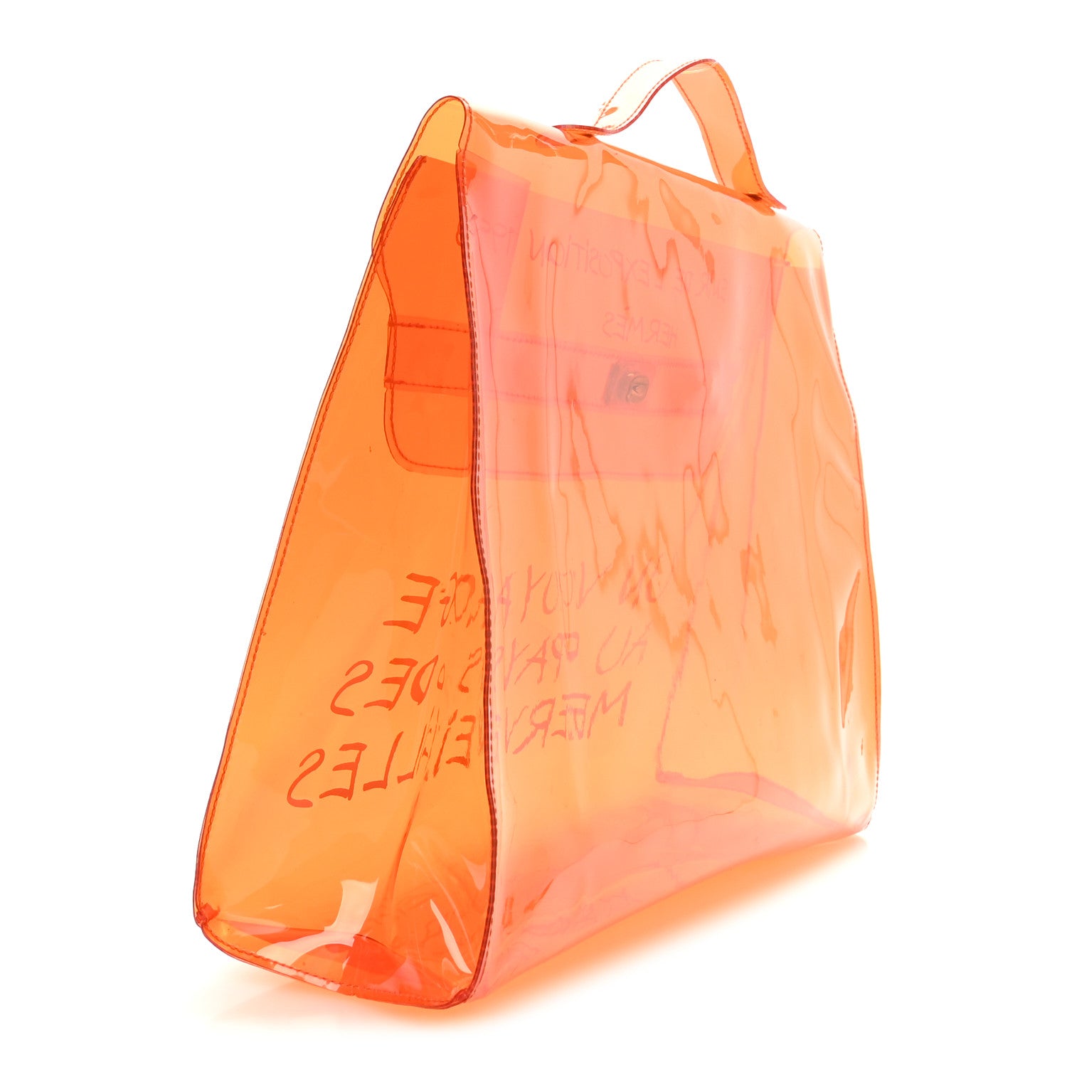 Hermes Vinyl Souvenir De L'Exposition Kelly Orange 2 of 7