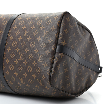 Louis Vuitton Monogram Macassar Keepall Bandouliere 55 6 of 9