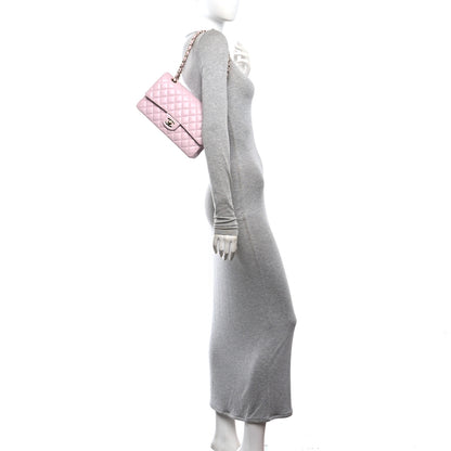 Chanel Caviar Quilted Medium Double Flap Light Pink 2 of 10
