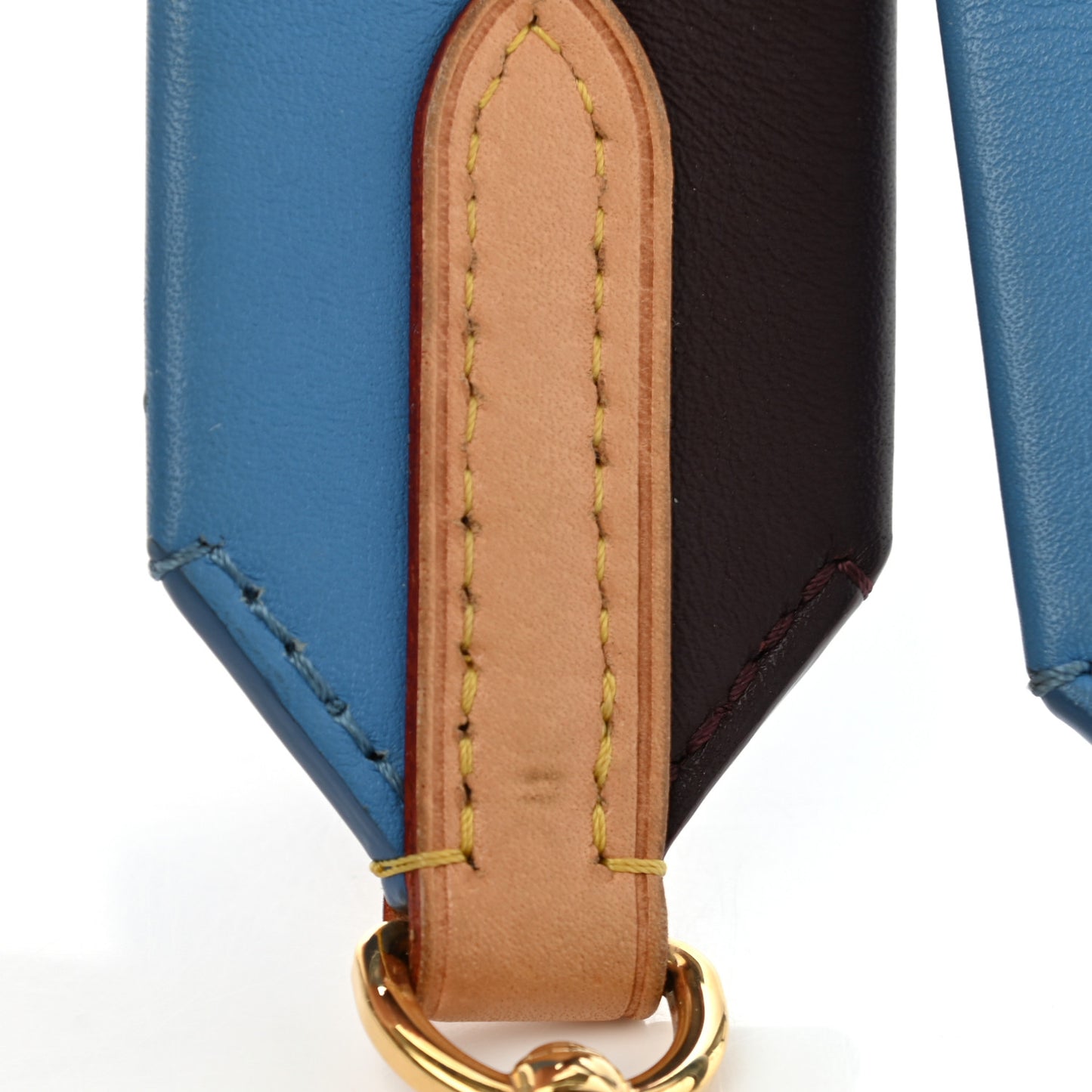 Calfskin Cluny MM Shoulder Strap Blue Glacial