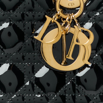 Christian Dior Patent Cannage Medium Lady Dior Black 8 of 10