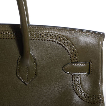 Hermes Tadelakt Ghillies Birkin 35 Vert Veronese 9 of 25