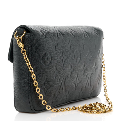 Louis Vuitton Empreinte Pochette Felicie Chain Wallet Black 3 of 12