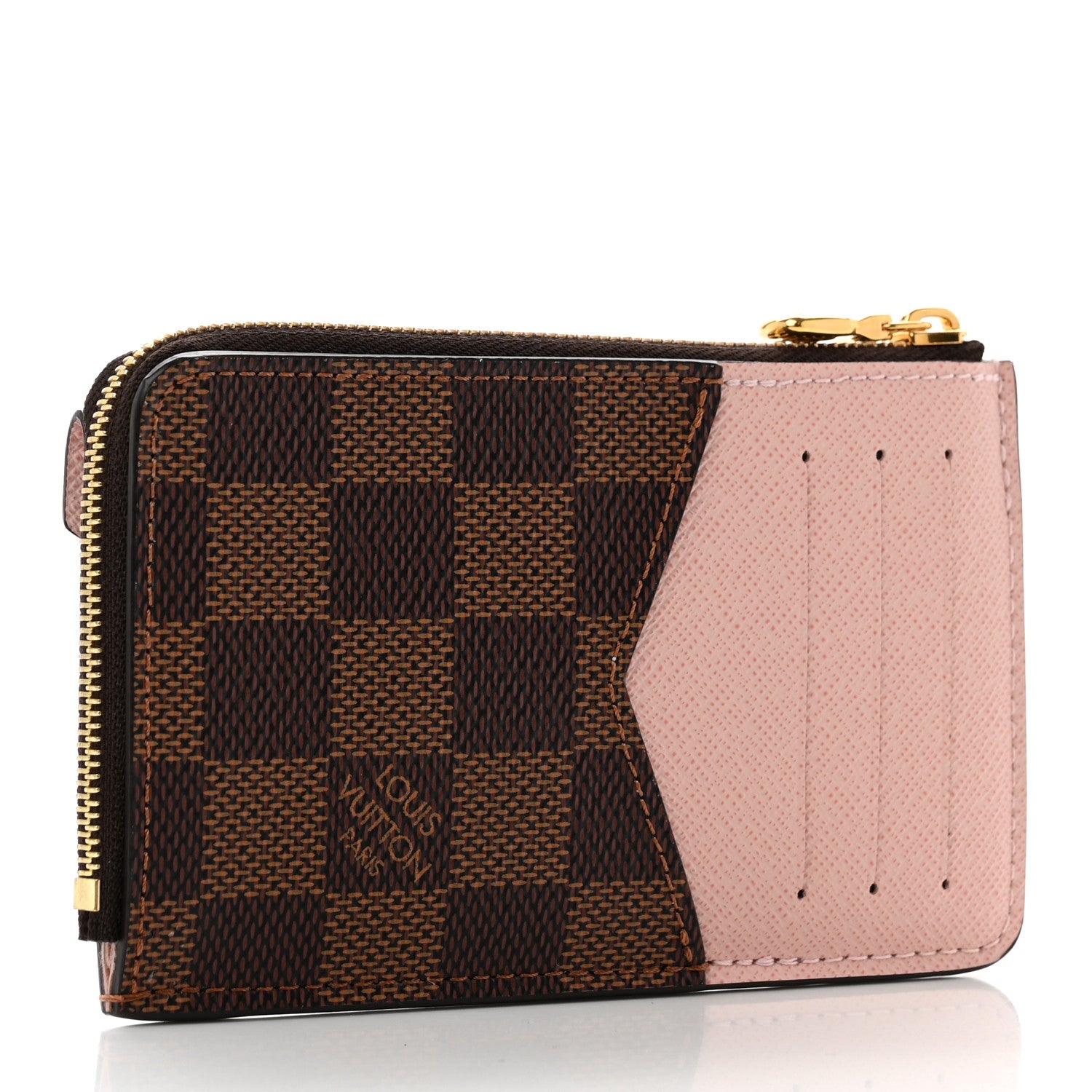 Louis Vuitton Damier Ebene Recto Verso Card Holder Rose Ballerine 3 of 7