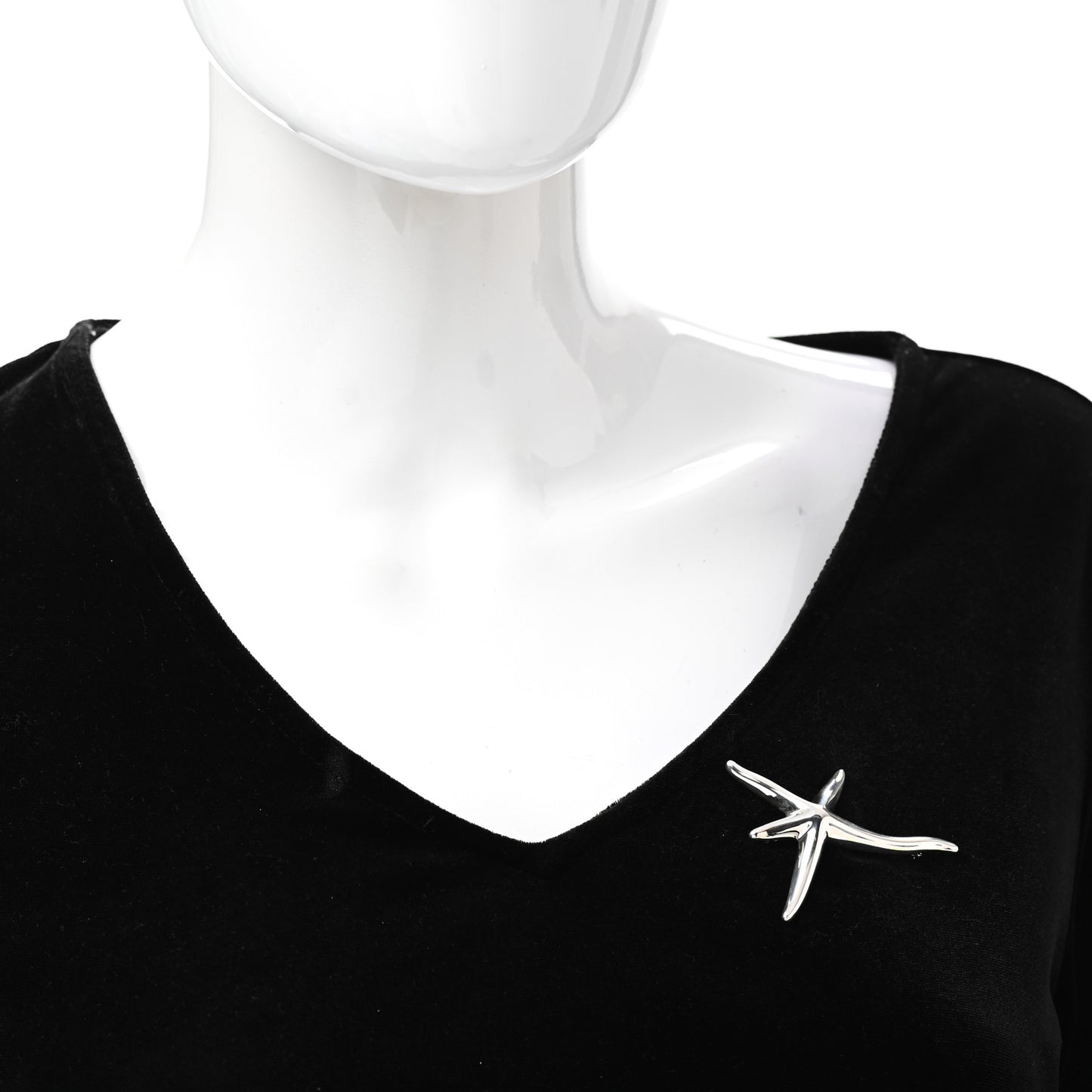 Sterling Silver Extra Large Starfish Brooch Pin