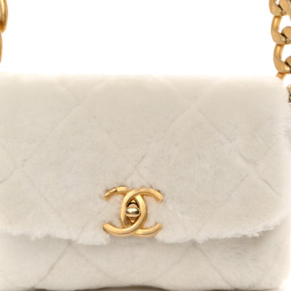Chanel Shearling Quilted Single Flap White 8 of 10
