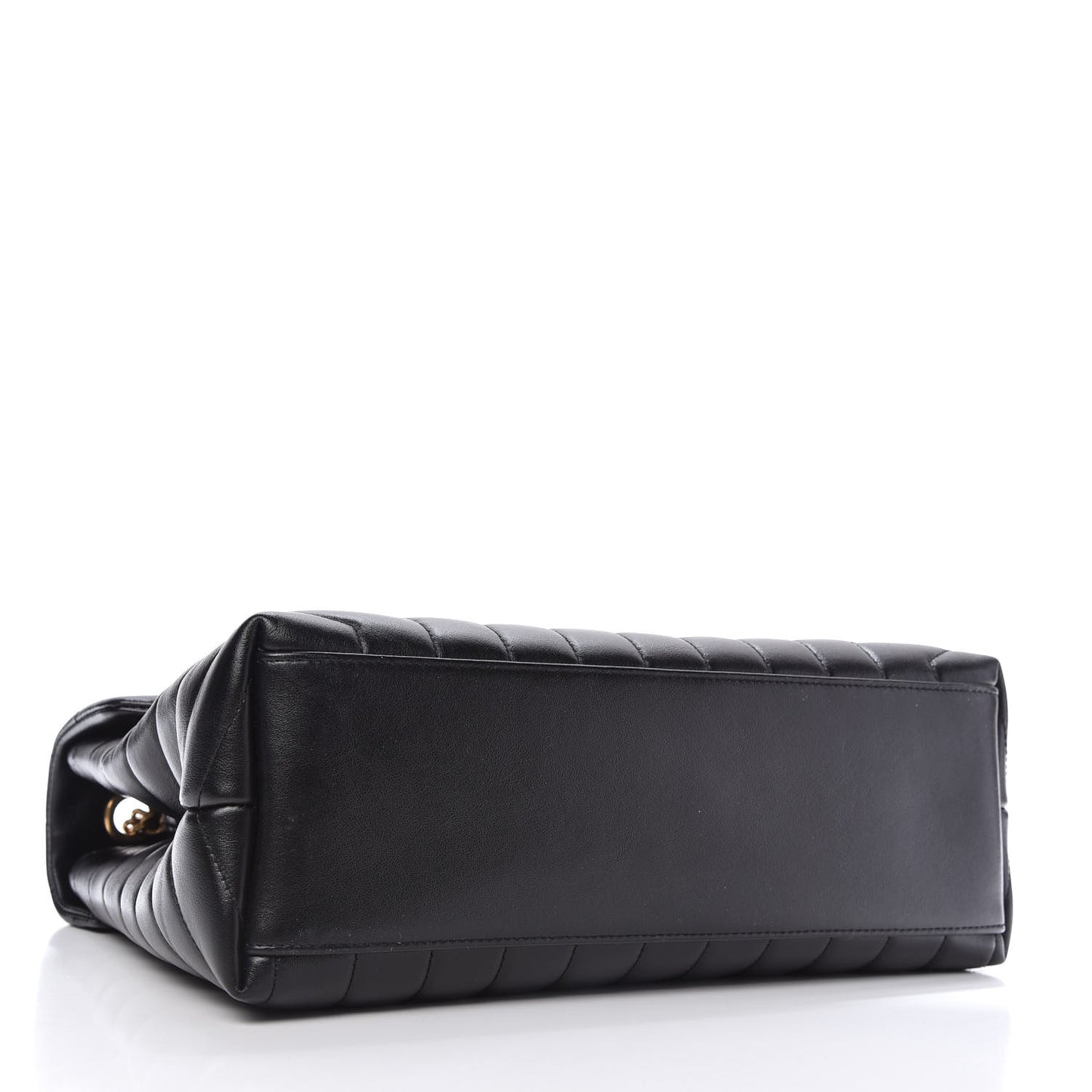 Calfskin Y Quilted Monogram Medium Loulou Chain Satchel Black