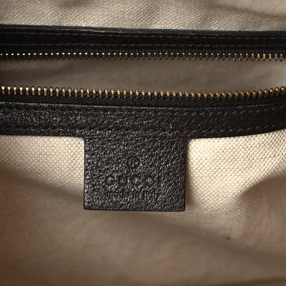 Gucci Monogram Vintage Web Medium Webby Bee Boston Dark Brown 6 of 13