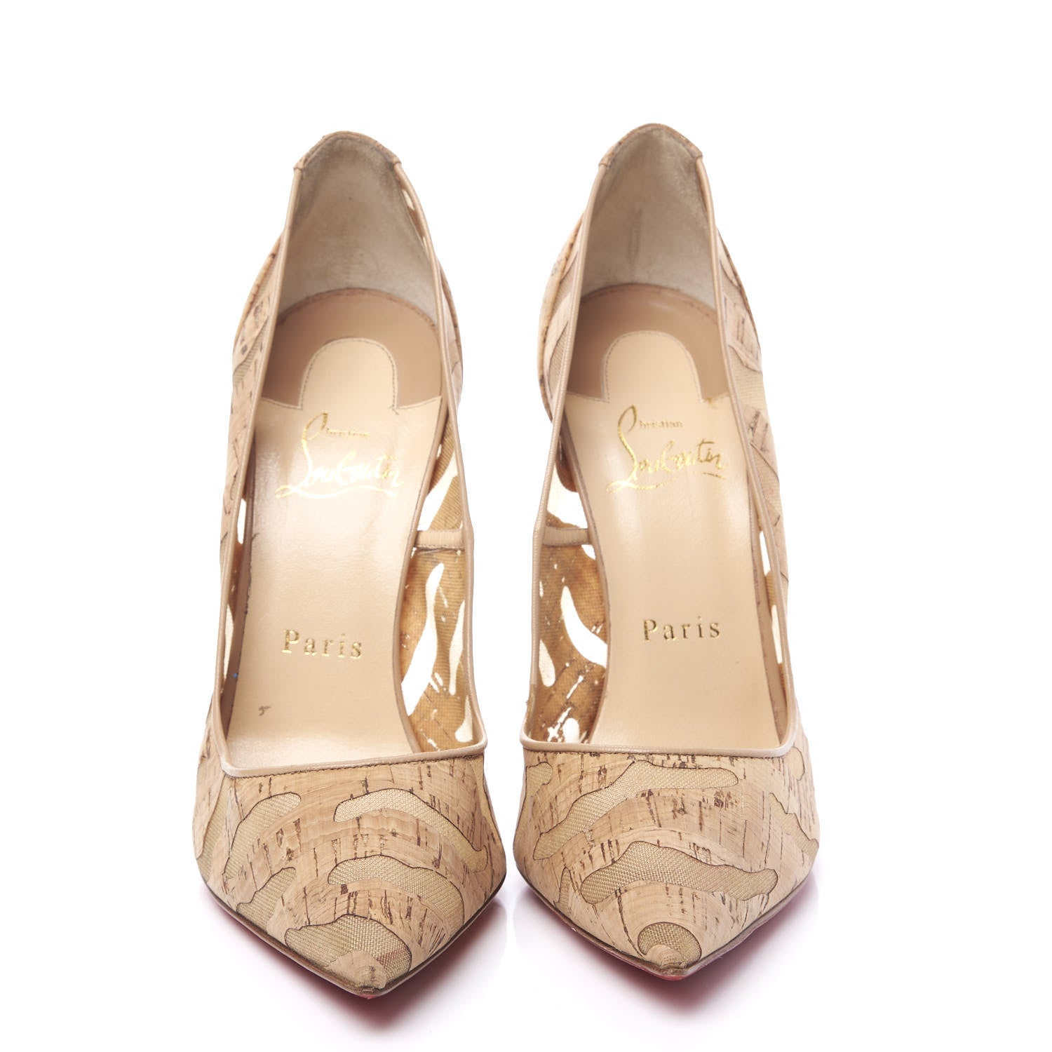 Christian Louboutin So Kate 120 Cork Devore Pumps 38.5 Noisette 3 of 10