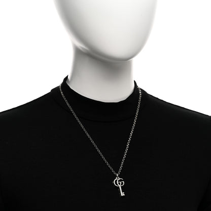 Gucci Sterling Silver Double G Key Pendant Necklace 2 of 4
