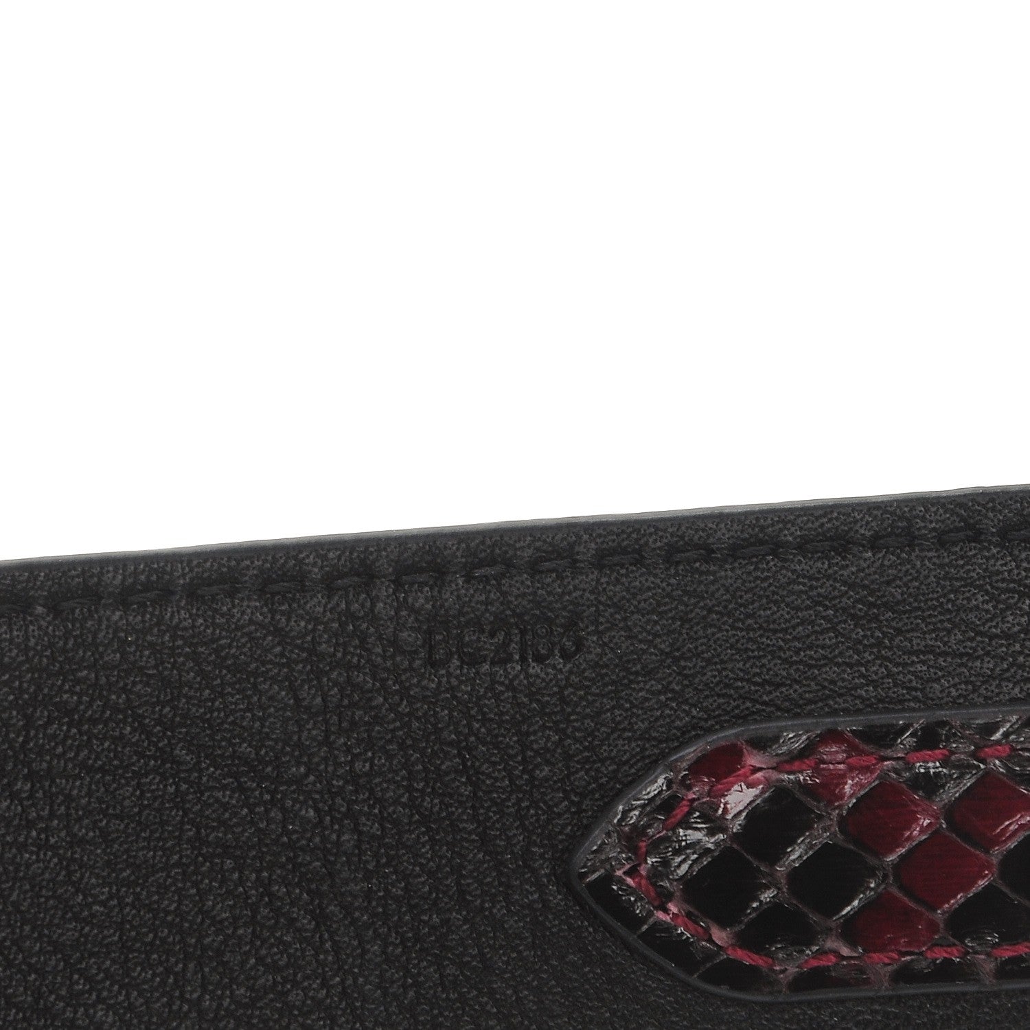Louis Vuitton Python Calf Bandouliere Shoulder Strap Burgundy Black 5 of 7