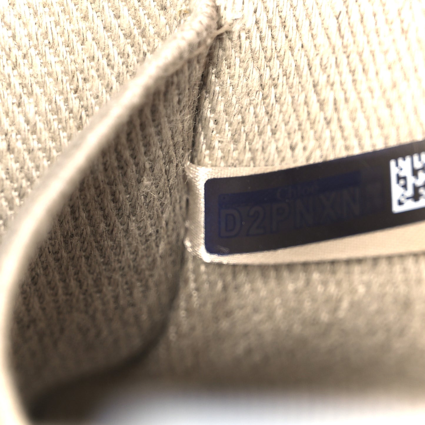 Cotton Calfskin Small Woody Ribbon Tote With Strap Light Blue