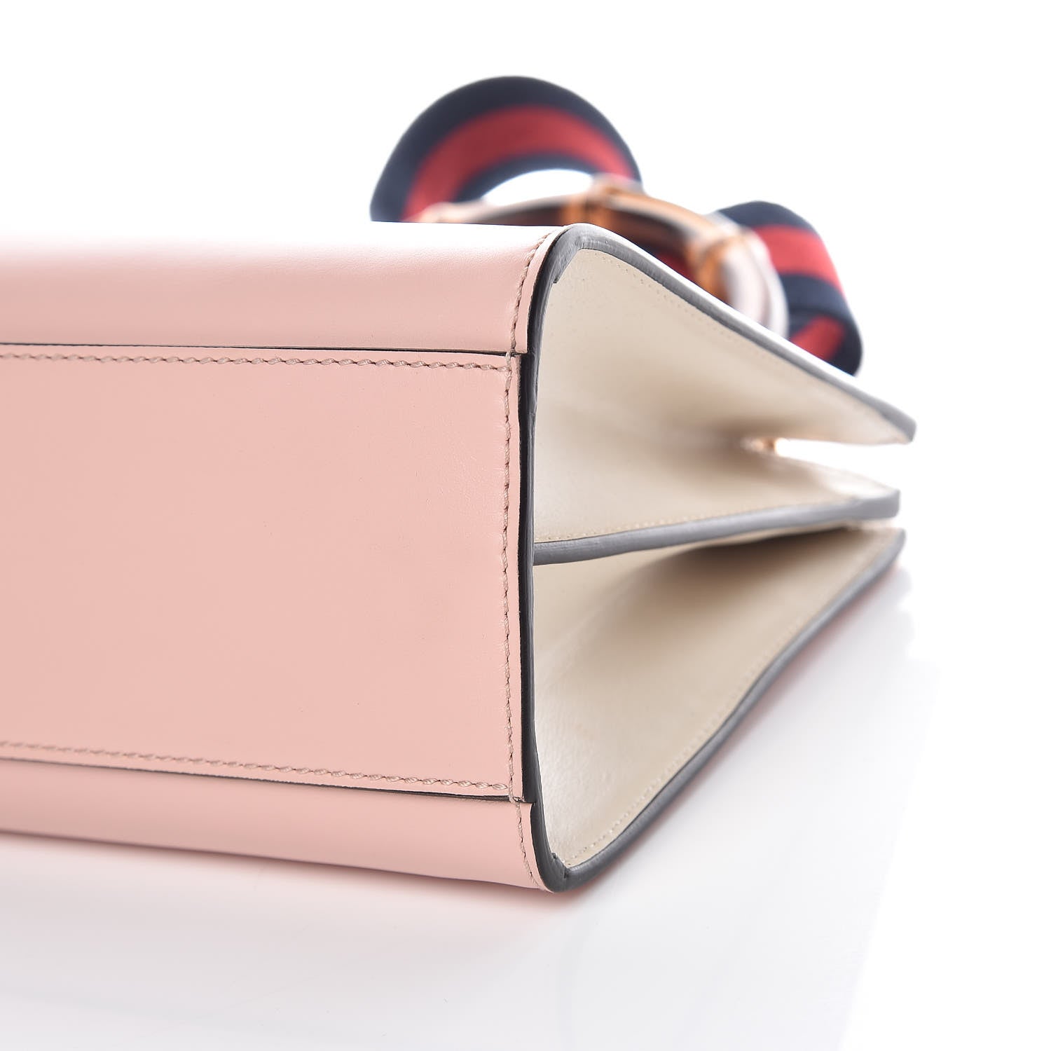 Gucci Nappa Bamboo Web Small Nymphaea Top Handle Bag Perfect Pink Mystic White 10 of 10