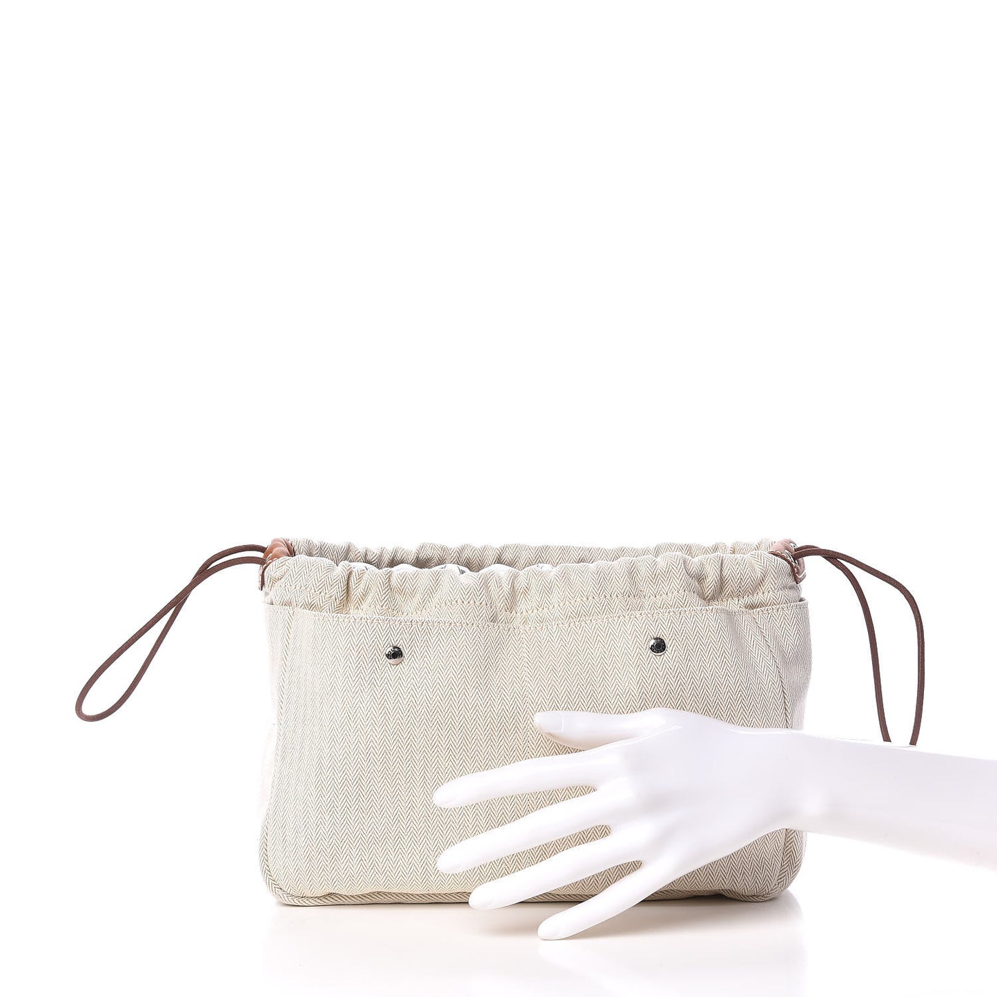 Canvas Barenia Fourbi 25 MM Pouch Naturel Fauve