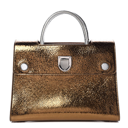 Christian Dior Metallic Calfskin Medium Diorever Flap Bronze 1 of 9