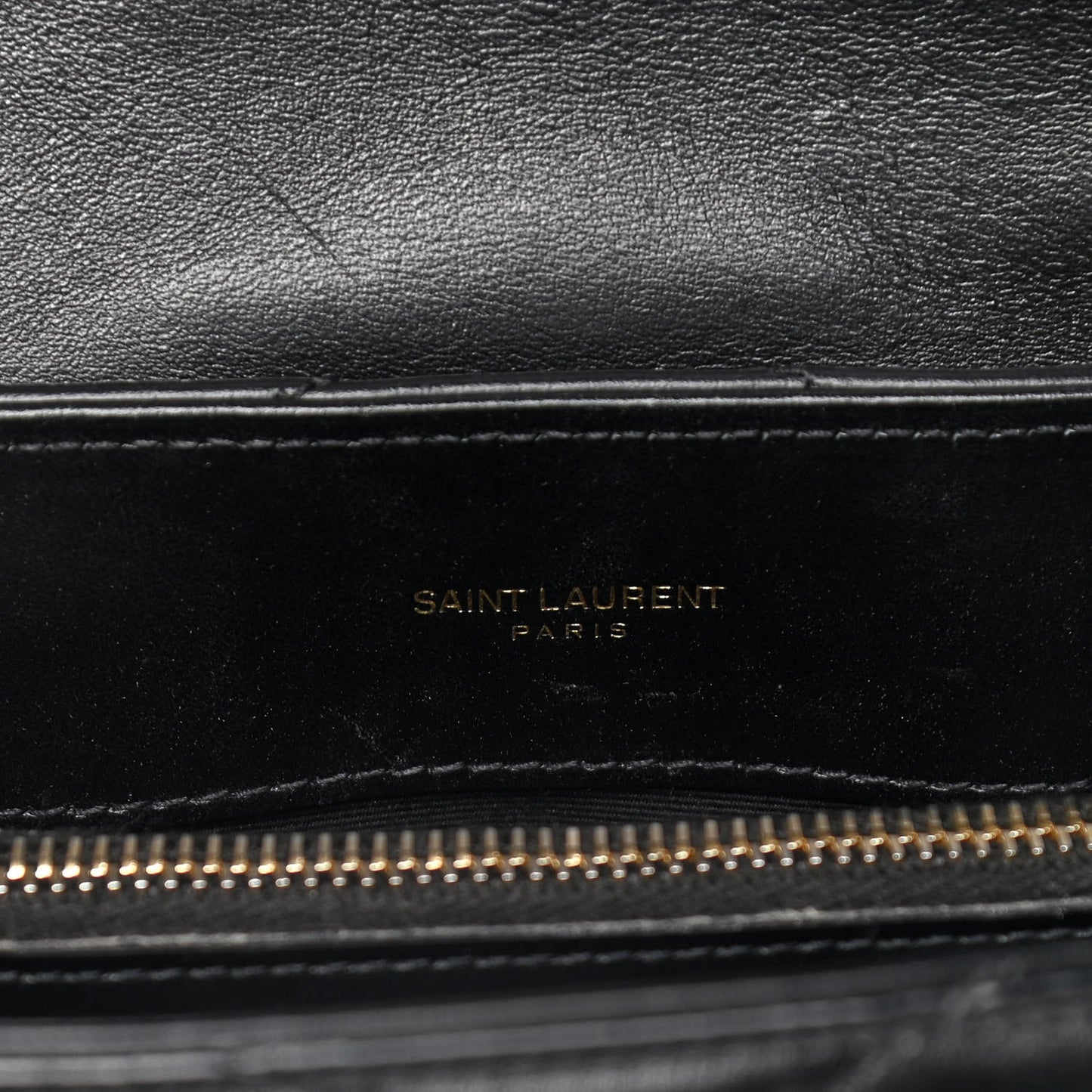 Calfskin Y Quilted Monogram Small Loulou Chain Satchel Black