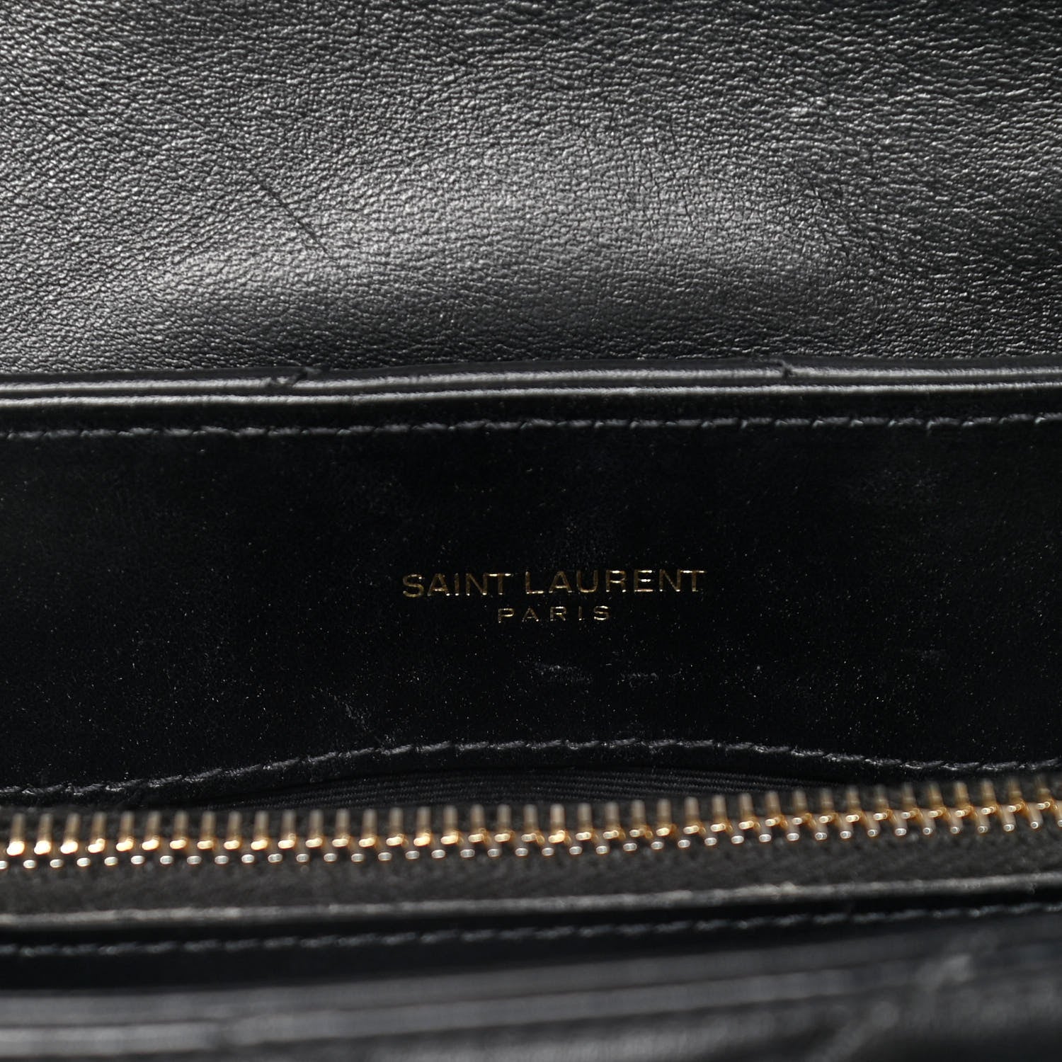 Saint Laurent Calfskin Y Quilted Monogram Small Loulou Chain Satchel Black 10 of 16