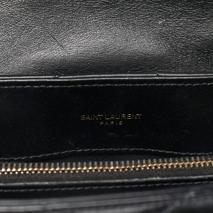 Saint Laurent Calfskin Y Quilted Monogram Small Loulou Chain Satchel Black 10 of 16