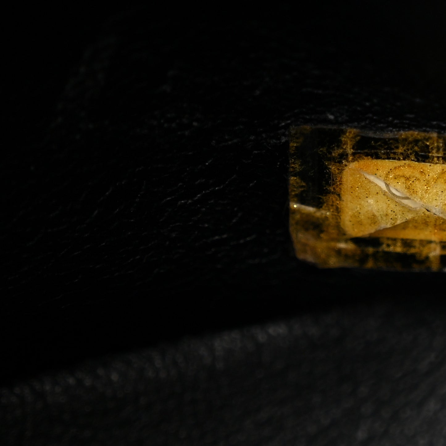 Patent Quilted Jumbo Double Flap Black