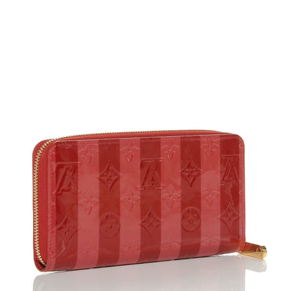 Louis Vuitton Vernis Rayures Zippy Wallet Pomme D'Amour 3 of 6