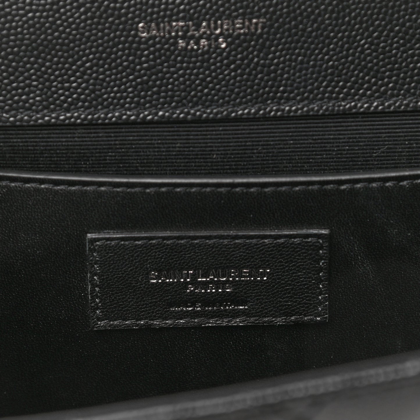 Grain De Poudre Textured Mixed Matelasse Triquilt Medium Monogram Satchel Black