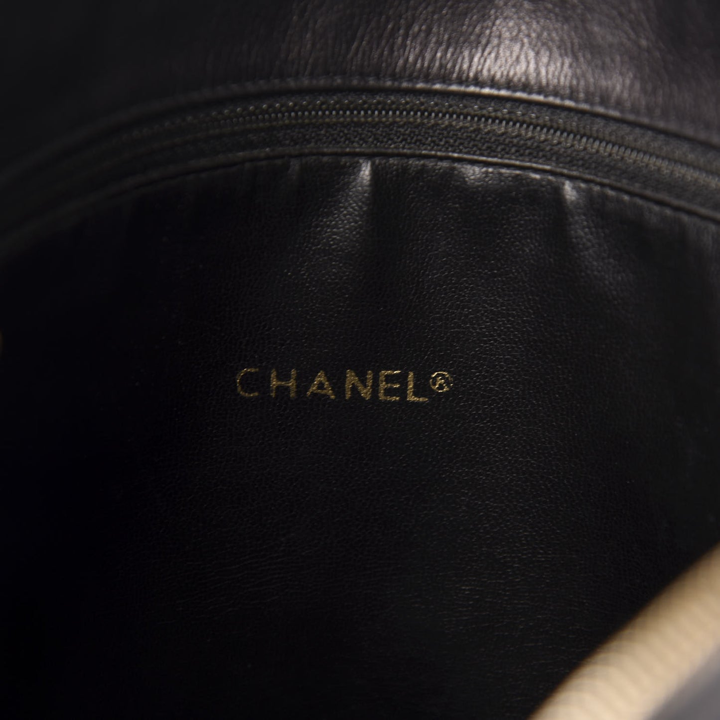 Lambskin Quilted Shopping Tote Black