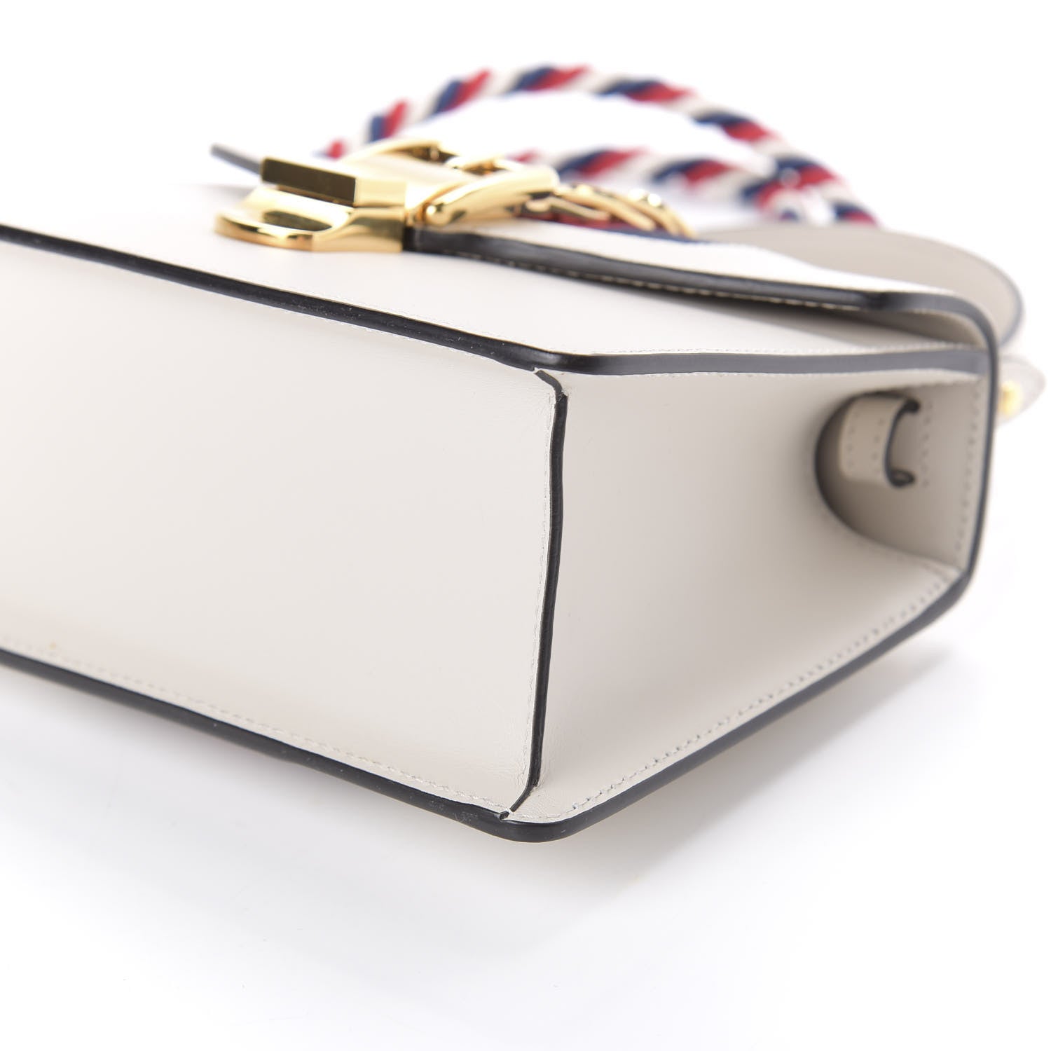 Gucci Calfskin Mini Sylvie Top Handle Bag White 7 of 10