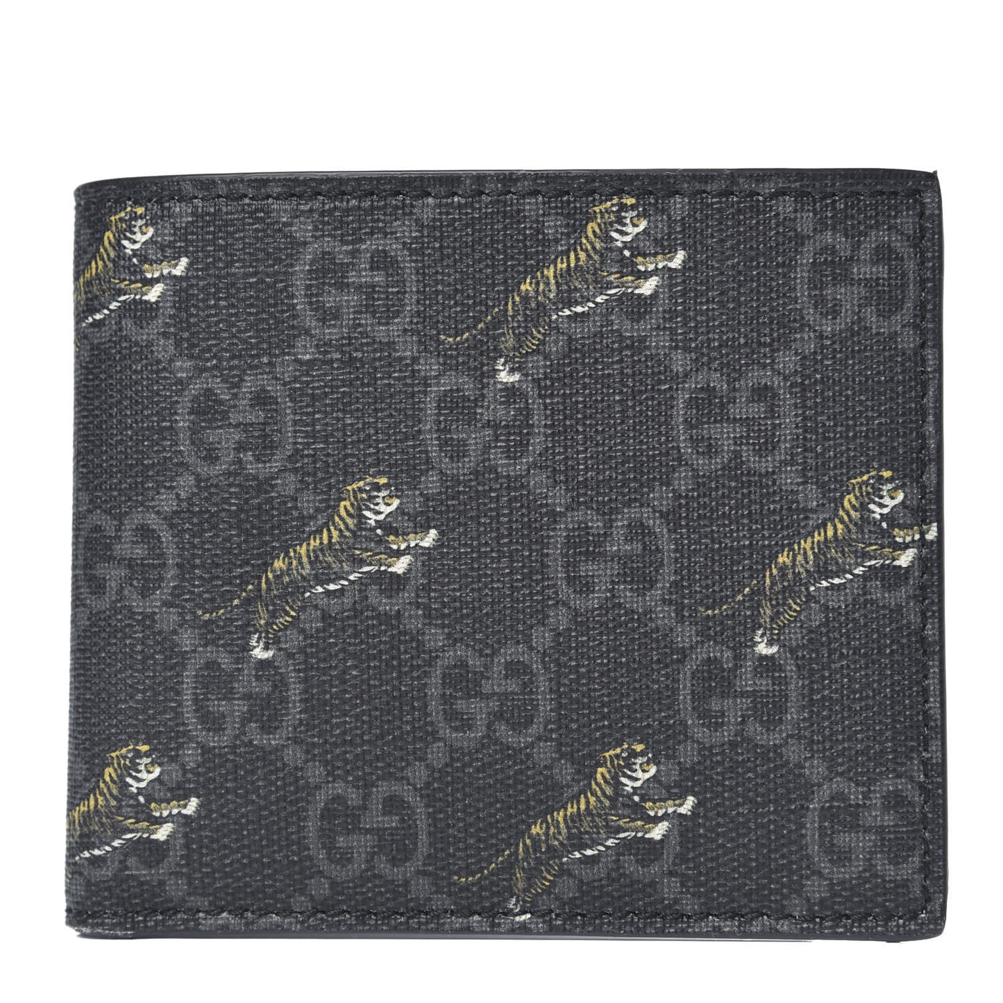 GG Supreme Monogram Tigers Wallet Black Multicolor