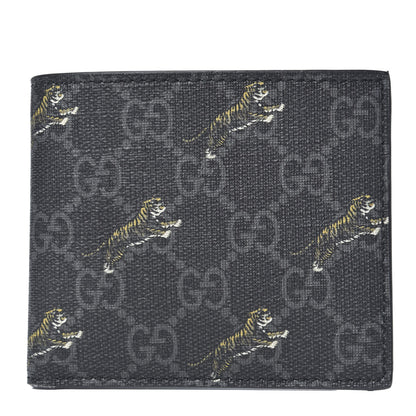 Gucci GG Supreme Monogram Tigers Wallet Black Multicolor 1 of 8