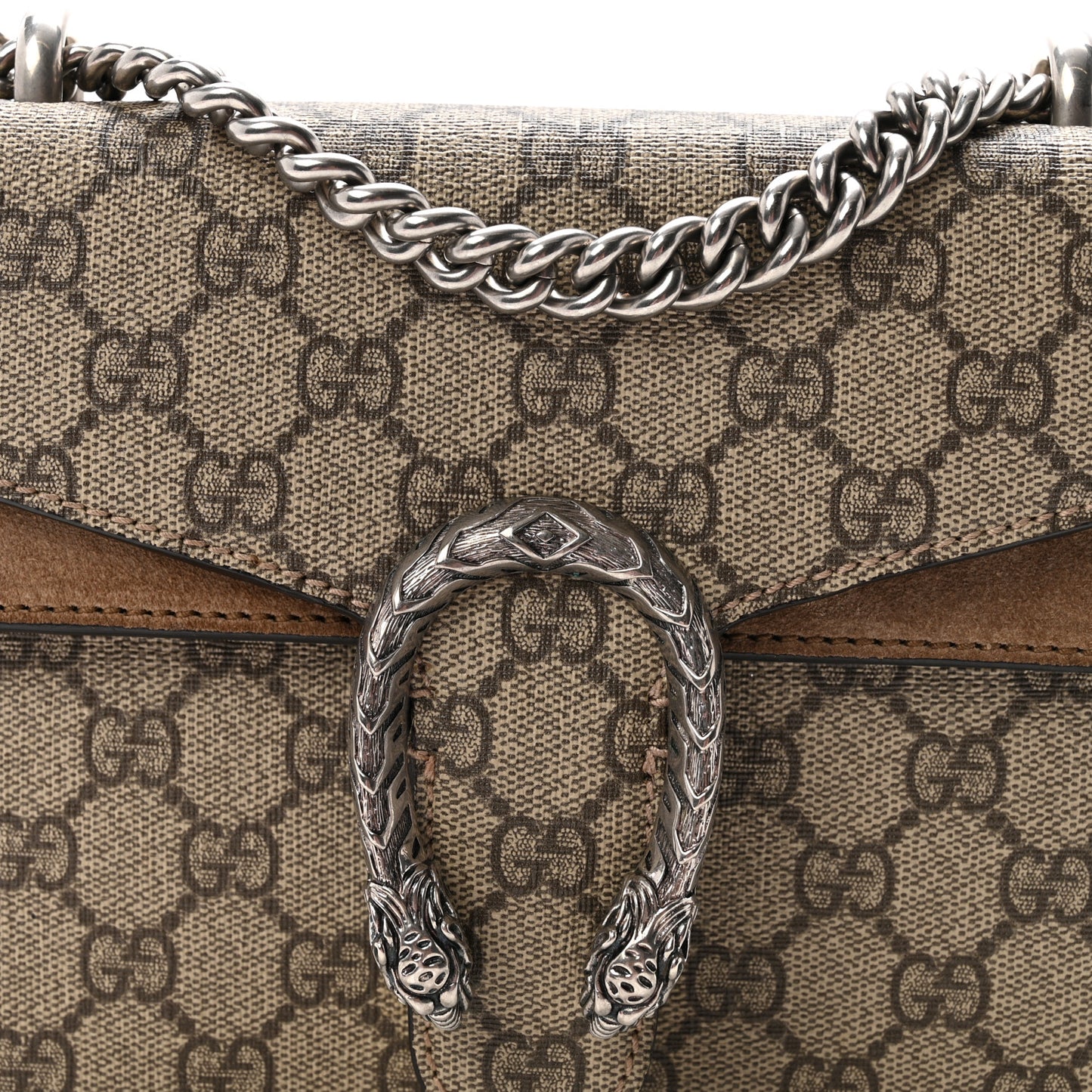 GG Supreme Monogram Mini Dionysus Shoulder Bag Taupe