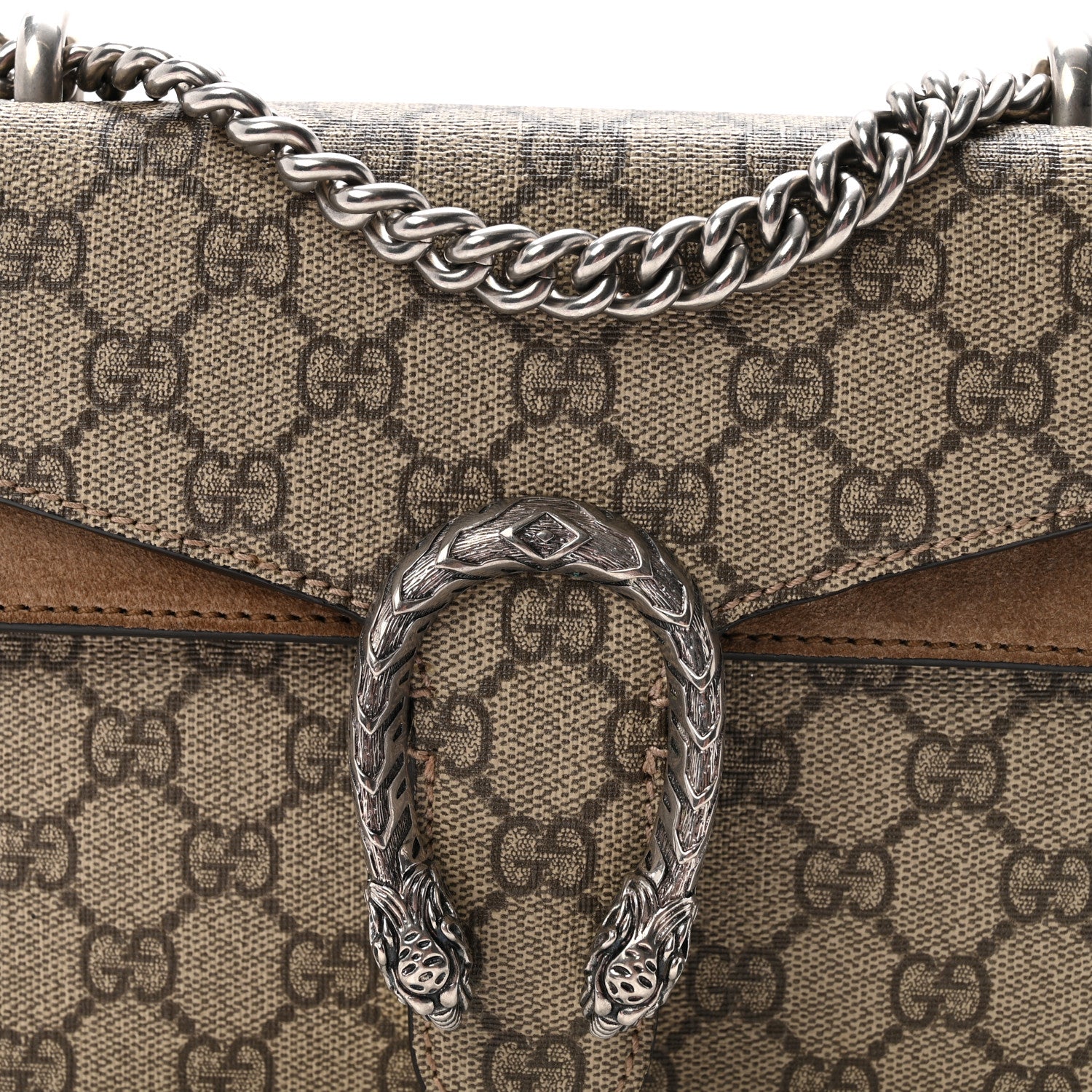 Gucci GG Supreme Monogram Mini Dionysus Shoulder Bag Taupe 9 of 11