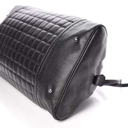 Chanel Caviar Square Quilted Dome Satchel Black 9 of 9